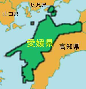 愛媛県-地図